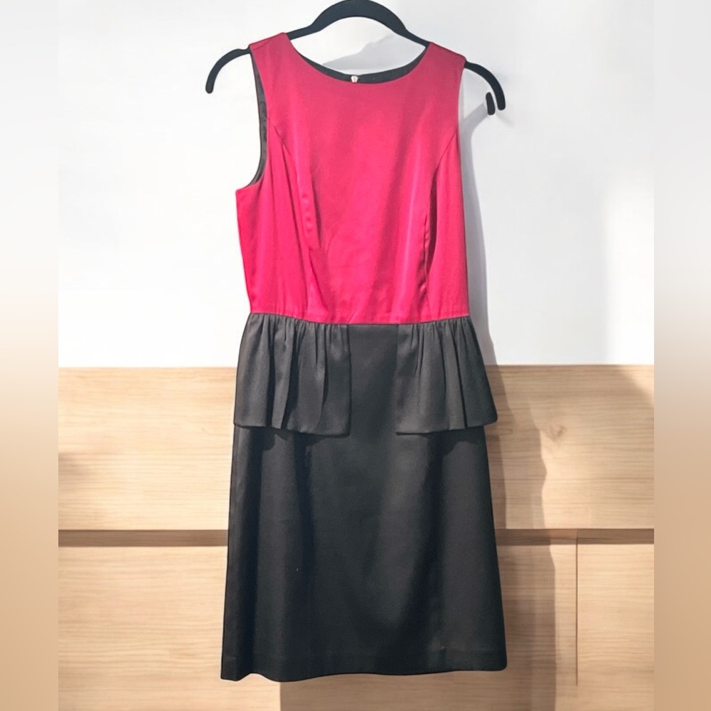Kensie Black Pink Satin Dress Size 2.